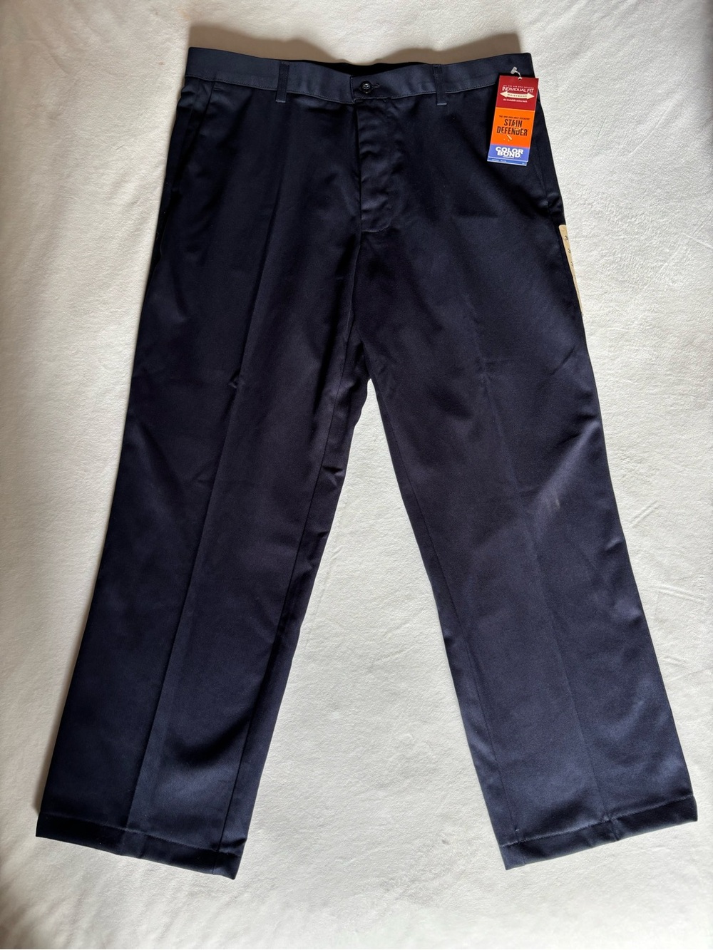 Dockers Original Khaki Pants Men's 36x30 Classic Fit Flat Front Navy Blue NWT